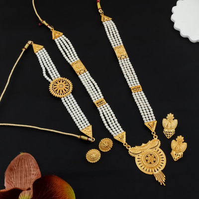 PARTICIAO Alloy Gold-plated Gold Jewellery Set(Pack of 2)
