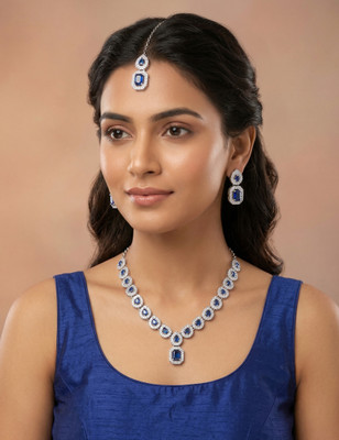GS FASHION GALLERY Alloy Blue Jewellery Set(Pack of 1)