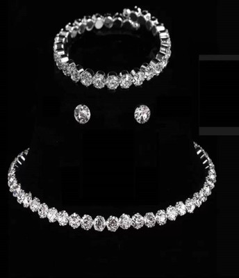 TIGENECY Alloy Gold-plated Silver Jewellery Set(Pack of 3)