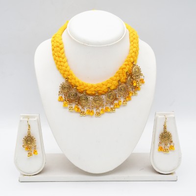 lookat Oxidised Silver, Dori Yellow Jewellery Set(Pack of 1)