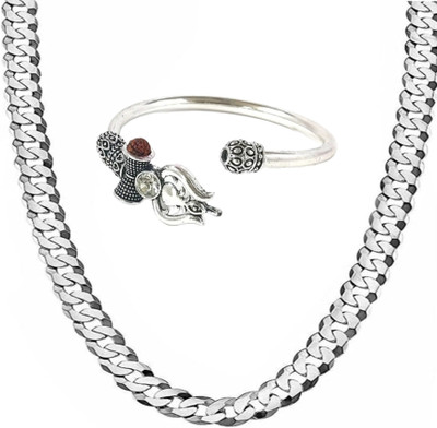 Vipunj Stainless Steel Silver Silver Jewellery Set(Pack of 2)