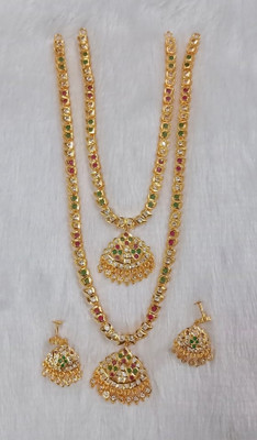 Infinity Gold Covering Metal, Stone, Copper Gold-plated Multicolor Jewellery Set(Pack of 1)