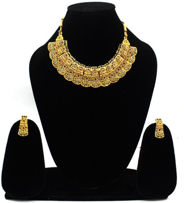 Uniquedezines Metal Gold-plated Gold Jewellery Set(Pack of 1)
