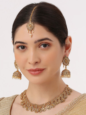 VATSALYA creation Alloy Gold-plated Gold Jewellery Set(Pack of 1)