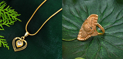 Kezlin Metal Gold-plated Gold Jewellery Set(Pack of 1)