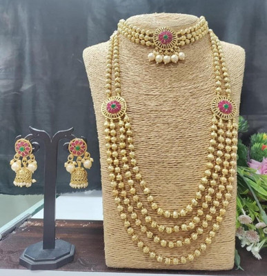 VISIONINSIGHTZ Copper Gold-plated Multicolor Jewellery Set(Pack of 1)