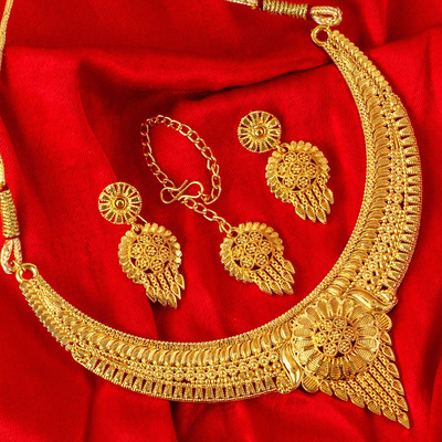 YASH ENTERPRISE Brass Gold-plated Gold Jewellery Set(Pack of 1)