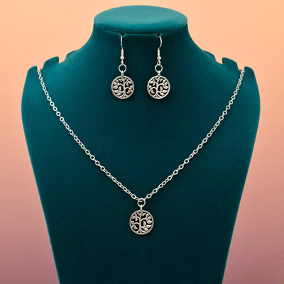 Hi_BAA Alloy White Jewellery Set(Pack of 3)