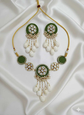 Sk Creation Fabric Green Jewellery Set(Pack of 1)