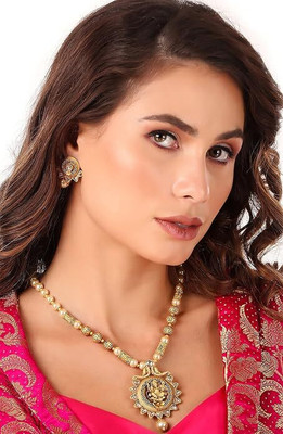 MANSIYAORANGE Copper Gold-plated Gold Jewellery Set(Pack of 3)