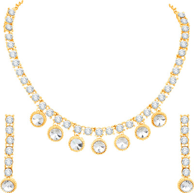 Atasi International Alloy Rhodium Gold Jewellery Set(Pack of 1)