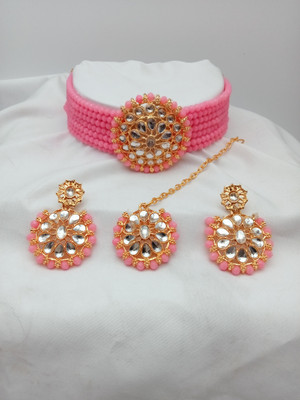 JMBW INTERNATIONAL Alloy Pink Jewellery Set(Pack of 3)