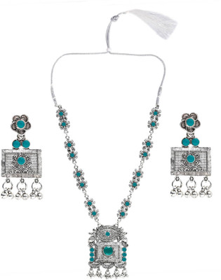 SKG Fashion Store Alloy Green, Silver Jewellery Set(Pack of 1)