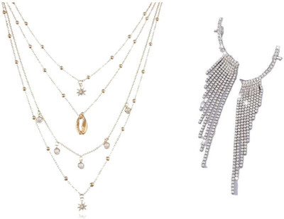 SKG Fashions Stone Gold, Silver Jewellery Set(Pack of 1)