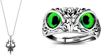 ruby collection Alloy Silver, Green Jewellery Set(Pack of 2)