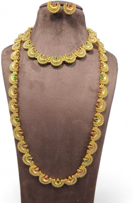 TITHI ART JEWELLERY Alloy Gold-plated Multicolor Jewellery Set(Pack of 1)