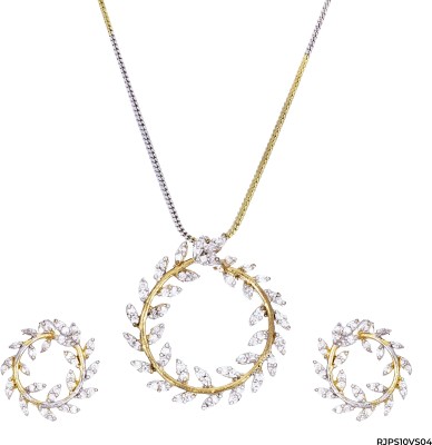 Ratnamjewels Alloy Rhodium, Gold-plated Gold Jewellery Set(Pack of 1)