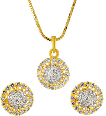 Admier Brass Gold Jewellery Set(Pack of 2)