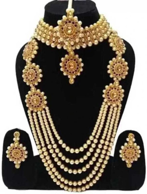 JMBW INTERNATIONAL Alloy Gold Jewellery Set(Pack of 2)