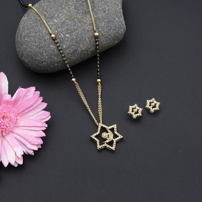 Ms Jewels Alloy Gold Jewellery Set(Pack of 1)