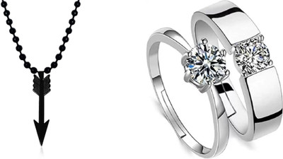 ruby collection Alloy Black, Silver Jewellery Set(Pack of 2)