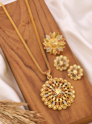 evashoppy Alloy Gold-plated Multicolor Jewellery Set(Pack of 1)