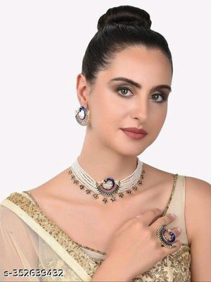 RADHE ENTERPRISE Alloy Gold-plated Multicolor Jewellery Set(Pack of 1)