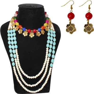 Nifty Mother of Pearl Gold-plated Multicolor Jewellery Set(Pack of 1)