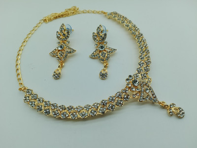 R A Enterprises Alloy Gold-plated Gold Jewellery Set(Pack of 1)