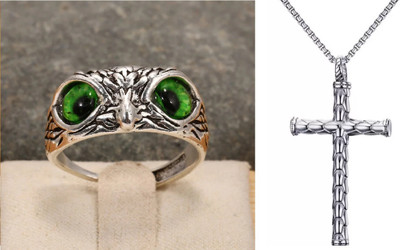 Shopping Dust Sterling Silver Green, Silver Jewellery Set(Pack of 2)