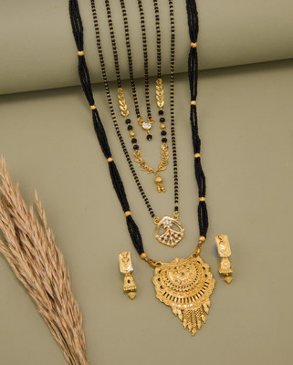 TheSanga Brass Gold-plated Gold Jewellery Set(Pack of 1)