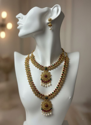 rajan Alloy Gold-plated Rose Gold Jewellery Set(Pack of 1)