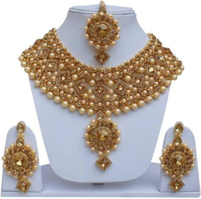 Anu Jewellery Alloy Gold-plated Gold Jewellery Set(Pack of 1)