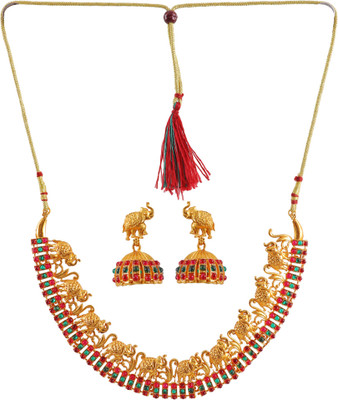 University Trendz Alloy Gold-plated Gold Jewellery Set(Pack of 2)