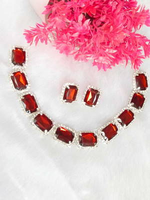 DENICRAAS Alloy Red Jewellery Set(Pack of 1)