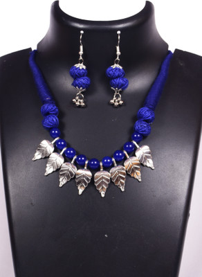 A S enterprize Oxidised Silver Blue Jewellery Set(Pack of 1)