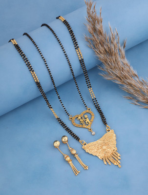 Vraj india Brass, Copper Gold-plated Gold Jewellery Set(Pack of 1)