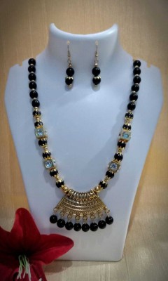 singhg Alloy Gold-plated Black Jewellery Set(Pack of 3)