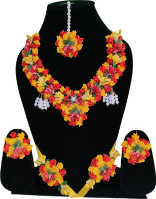 SREEKANT CREATION Plastic Red, Yellow Jewellery Set(Pack of 6)