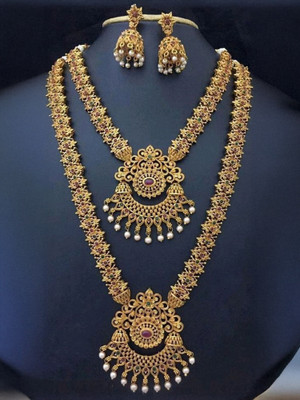 REDMOD Alloy Gold-plated Gold Jewellery Set(Pack of 2)