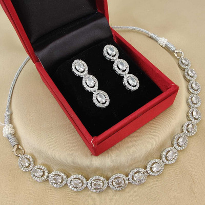DENICRAAS Alloy Silver Silver Jewellery Set(Pack of 1)