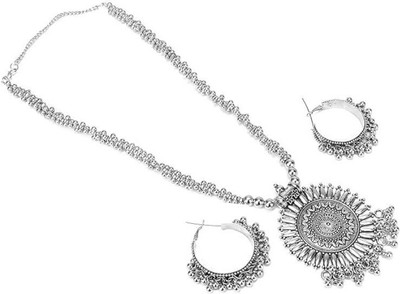 Shri Radhe Fashion House Alloy Silver Jewellery Set(Pack of 1)
