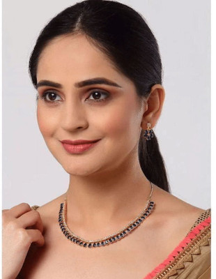 Anamya Collections Alloy Blue Jewellery Set(Pack of 1)