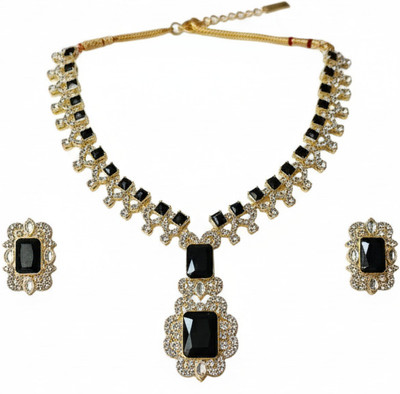 Ornafash Stainless Steel Black Jewellery Set(Pack of 1)