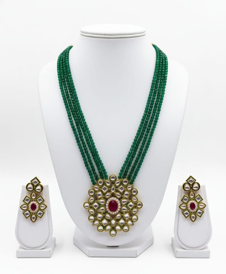 Premium Jewels Metal Green Jewellery Set(Pack of 1)