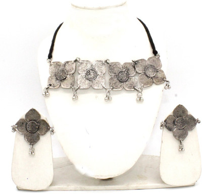 Shining Angel Alloy Silver Silver, Black Jewellery Set(Pack of 3)