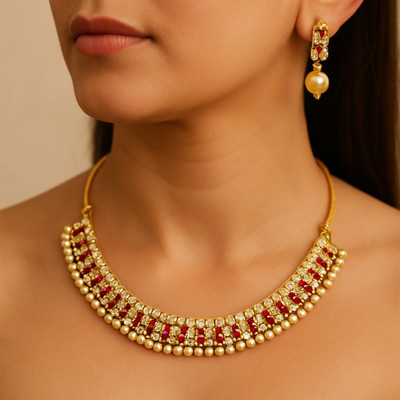 DesiMart Fashion Alloy Gold-plated Gold Jewellery Set(Pack of 1)