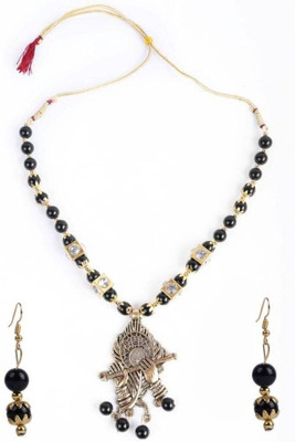Anamya Collections Alloy Black Jewellery Set(Pack of 1)