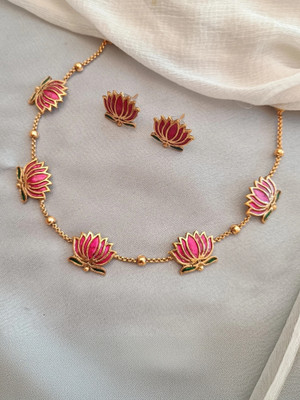 Romil Brass Gold-plated Multicolor Jewellery Set(Pack of 1)