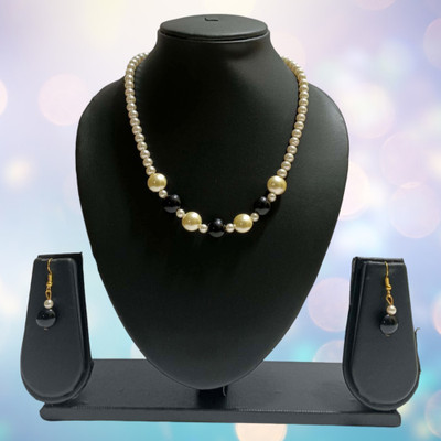 UTTARAI Alloy Black, White Jewellery Set(Pack of 3)